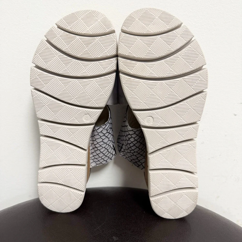Diba True Grey Black Beachy Keen Suede Leather Wedge Slip On Platform Sandals